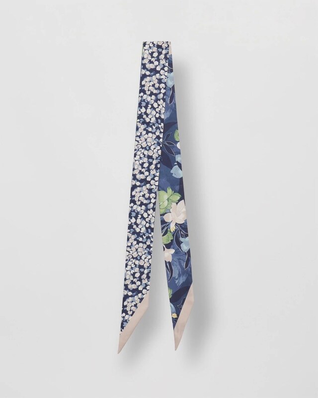 Printed Woven Skinny Scarf - image 2